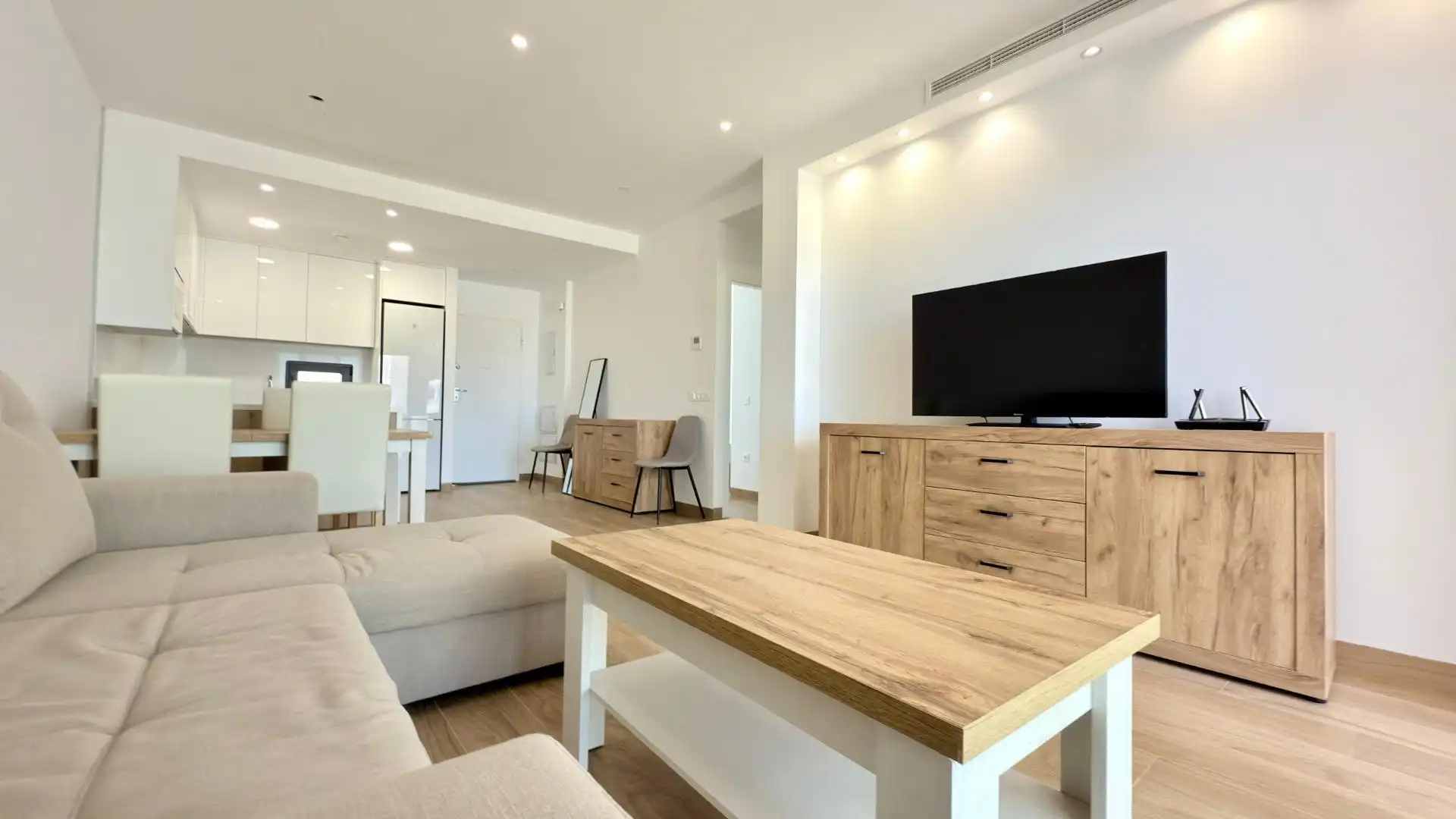 Wohnzimmer von Dachboden zum Verkauf in Finestrat mit Klimaanlage, Terrasse und Gemeinschaftspool