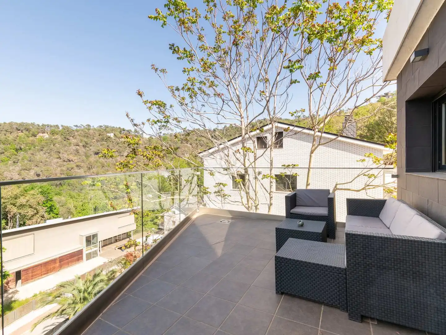 Terraza de Casa o chalet en venta en Sant Cugat del Vallès con Aire acondicionado, Calefacción y Jardín privado