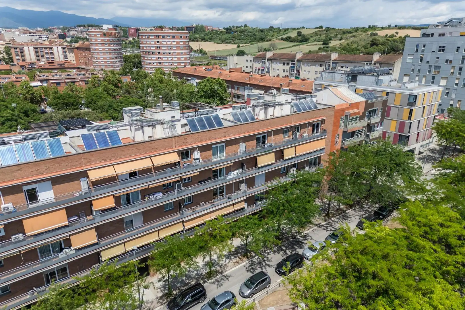 Vista exterior de Pis en venda en Granollers amb Calefacció, Parquet i Terrassa