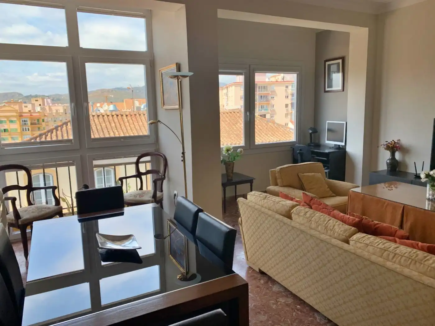 Sala de estar de Piso de alquiler en Málaga con Aire acondicionado, Calefacción y Amueblado