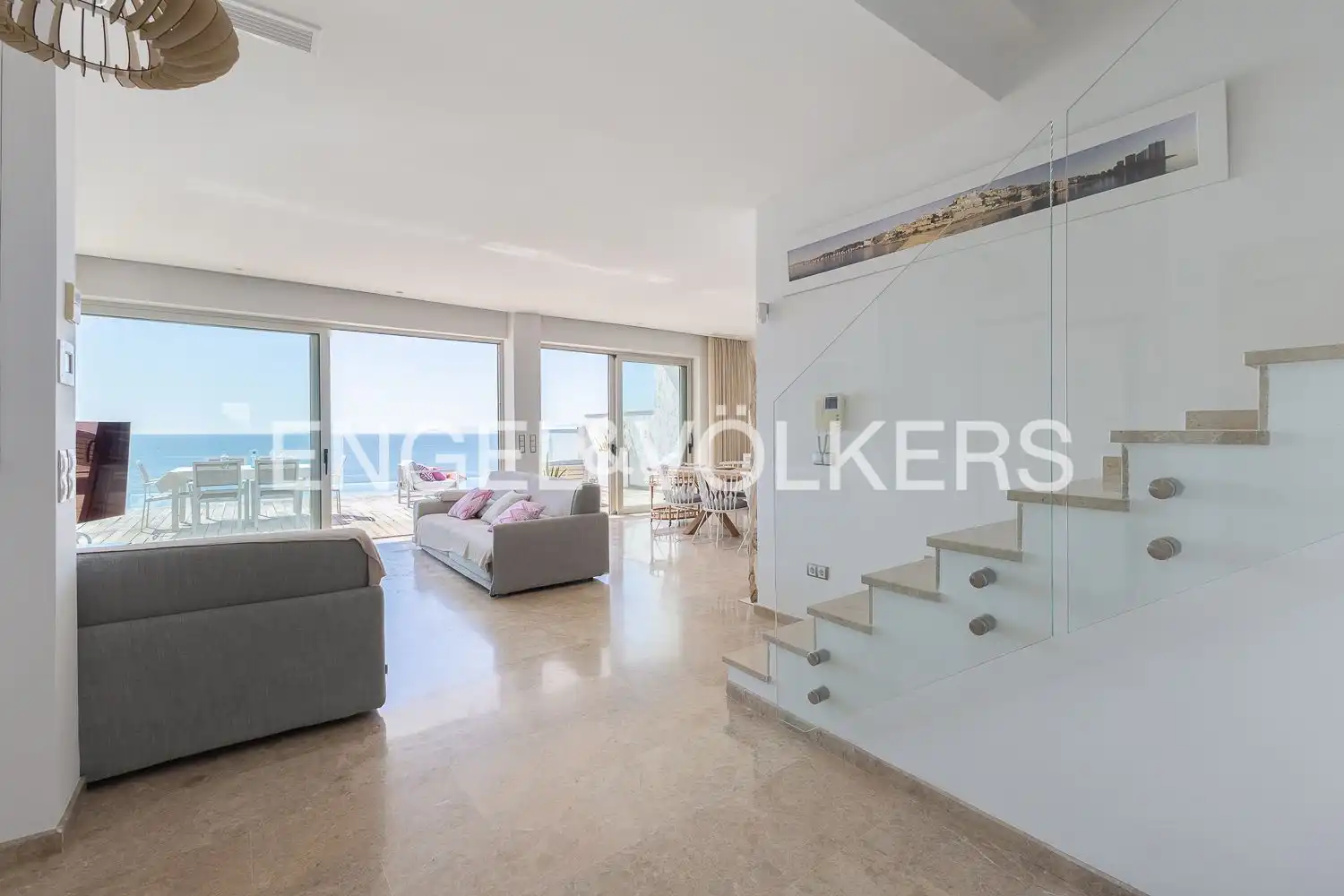 Sala de estar de Casa o chalet de alquiler en Cullera con Aire acondicionado, Calefacción y Piscina