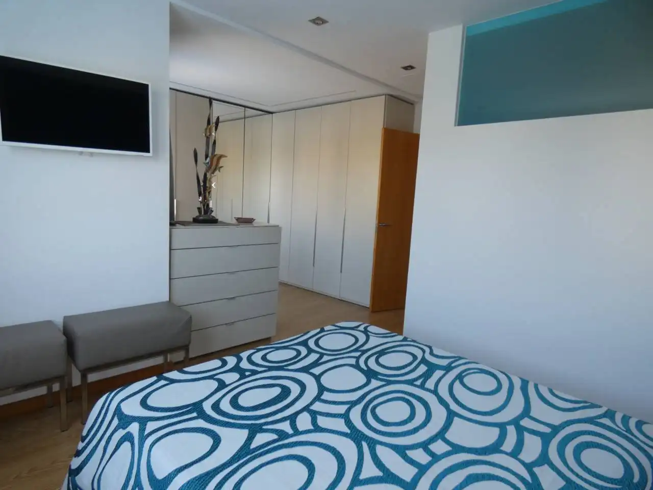 Schlafzimmer von Einfamilien-Reihenhaus zum Verkauf in Benicarló mit Klimaanlage, Heizung und Privatgarten