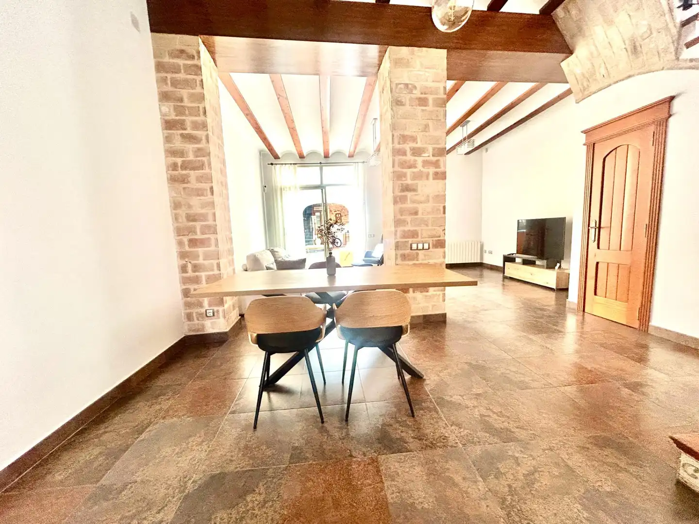 Wohnzimmer von Haus oder Chalet zur Miete in Rafelbuñol / Rafelbunyol mit Klimaanlage, Heizung und Privatgarten