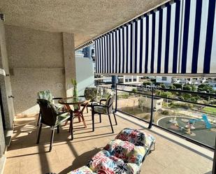 Terrassa de Apartament de lloguer en Villajoyosa / La Vila Joiosa amb Aire condicionat, Terrassa i Piscina