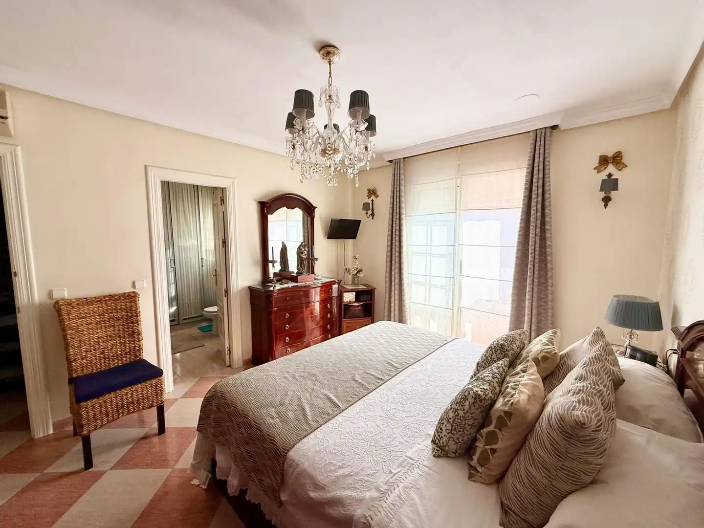 Bedroom of Detached homes for sale in Roquetas de Mar  with Air Conditioner, Balcony and Community pool