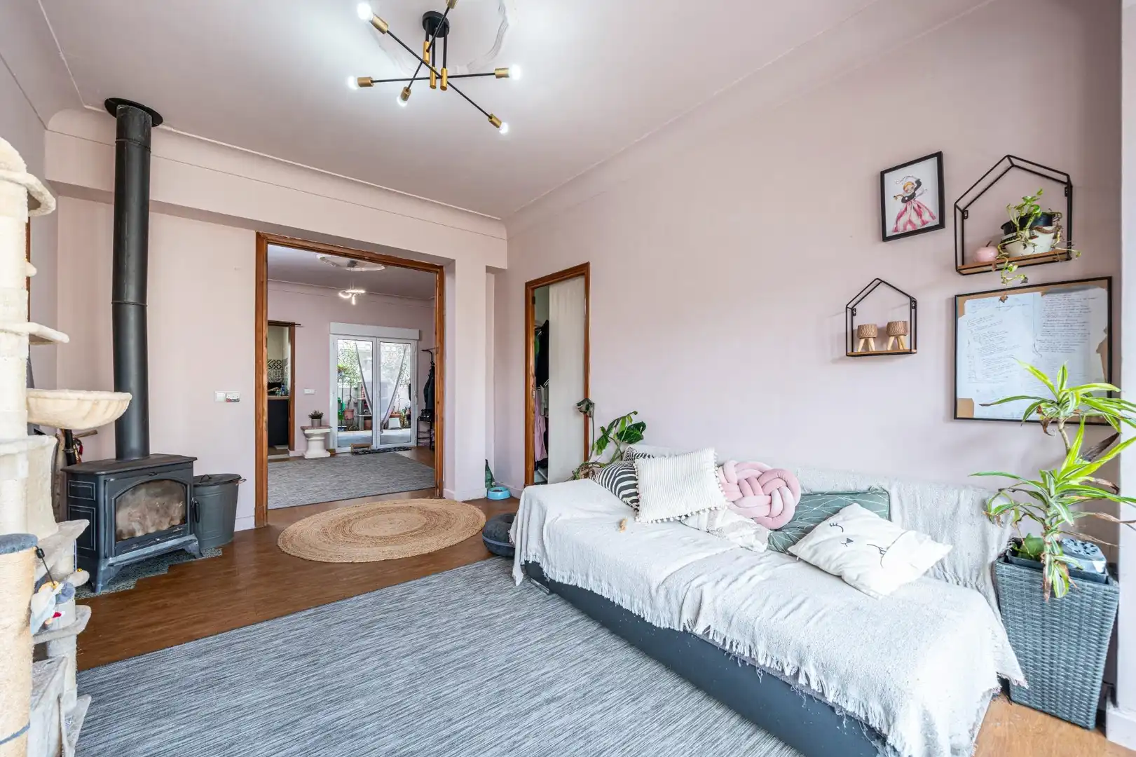 Sala de estar de Casa adosada en venta en  Palma de Mallorca con Aire acondicionado, Calefacción y Jardín privado