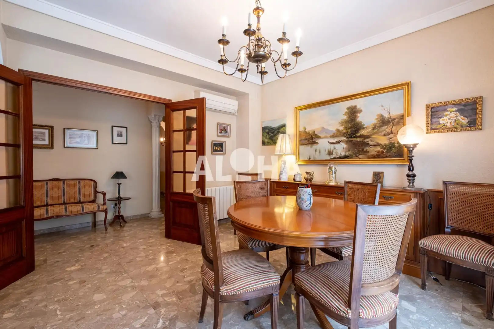 Dining room of Flat for rent in Valencia  with Air Conditioner, Heating and Furnished