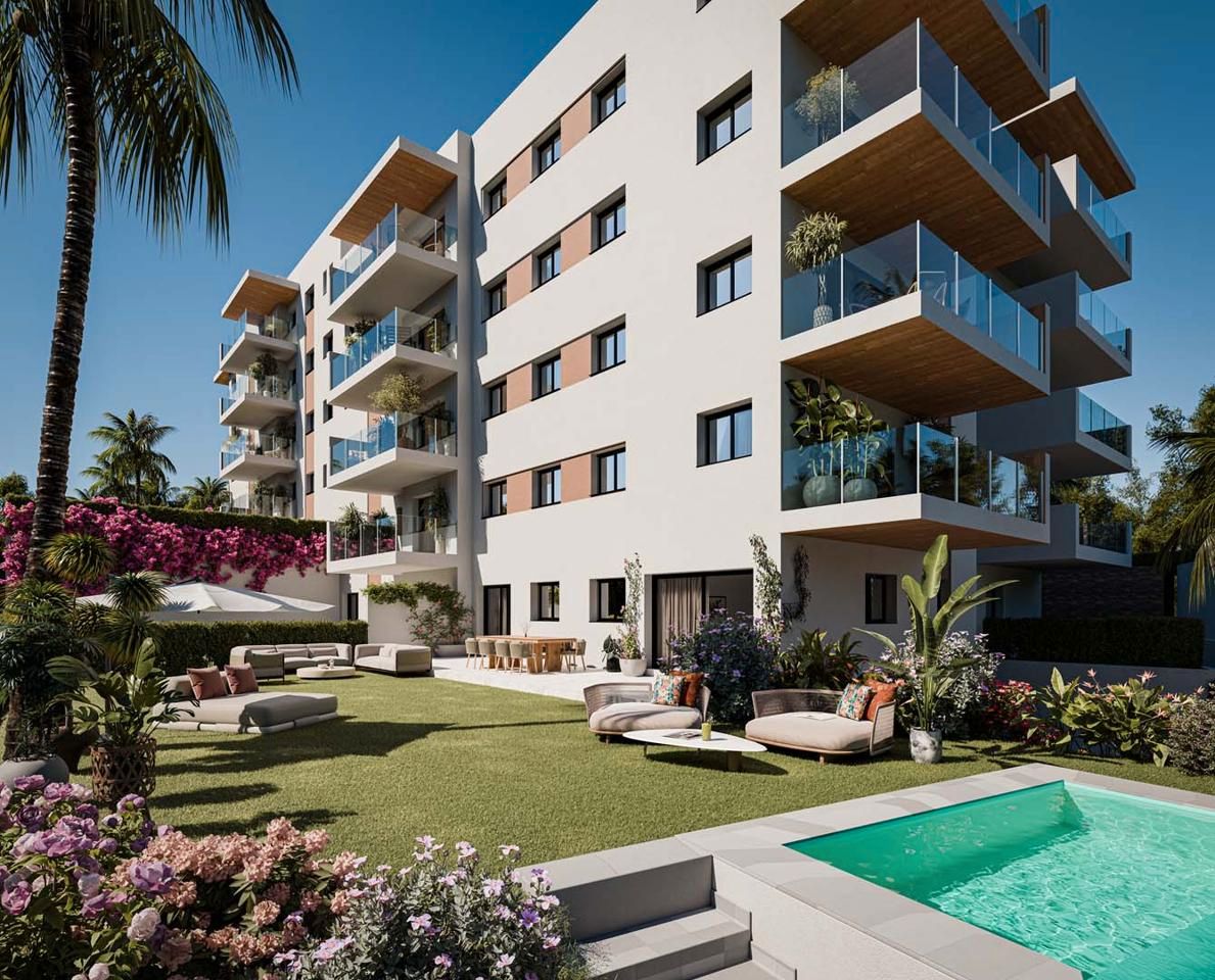 Vista exterior de Apartamento en venta en Estepona con Aire acondicionado, Calefacción y Jardín privado