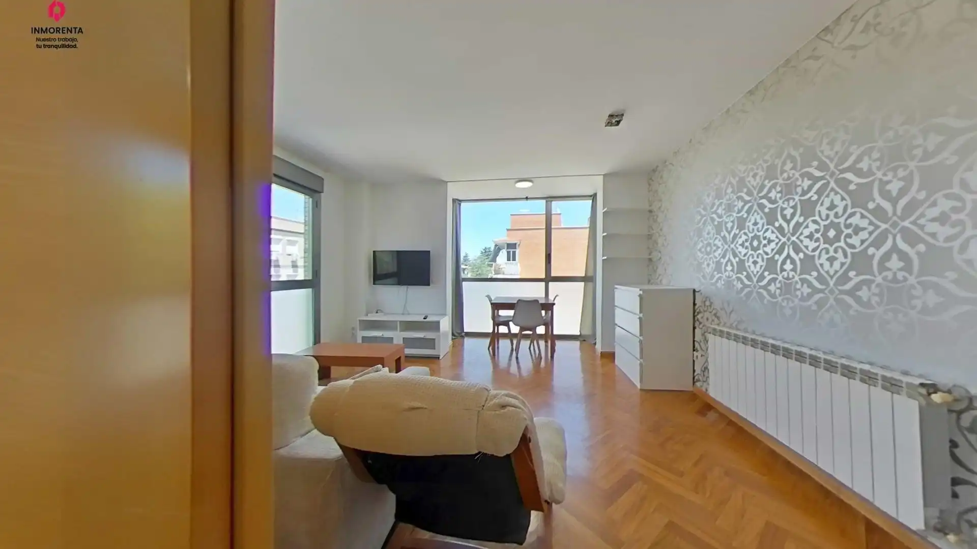 Wohnzimmer von Wohnungen zur Miete in Madrid mit Klimaanlage, Heizung und Parkett