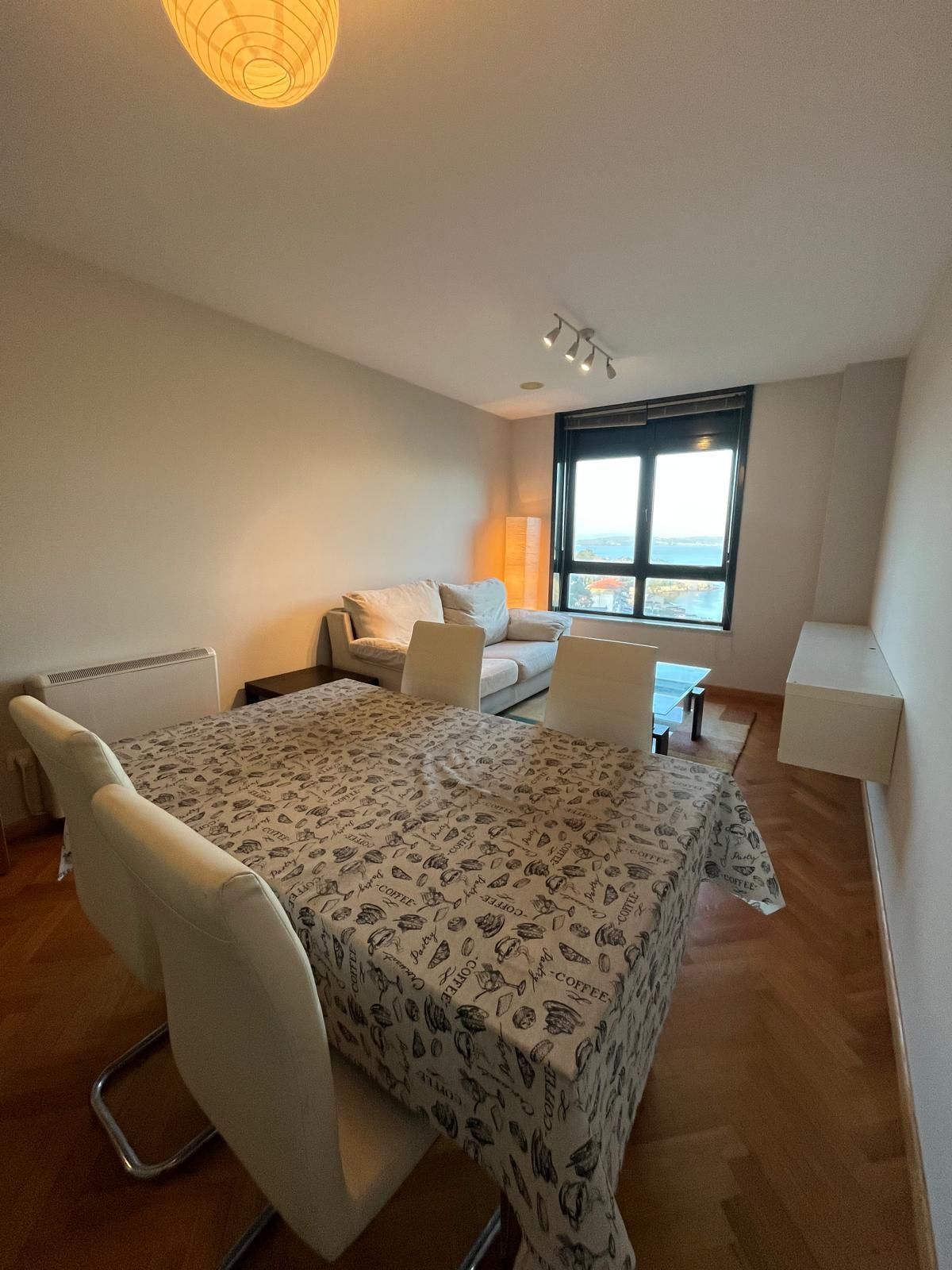 Sala d'estar de Pis de lloguer en A Coruña Capital  amb Calefacció i Moblat