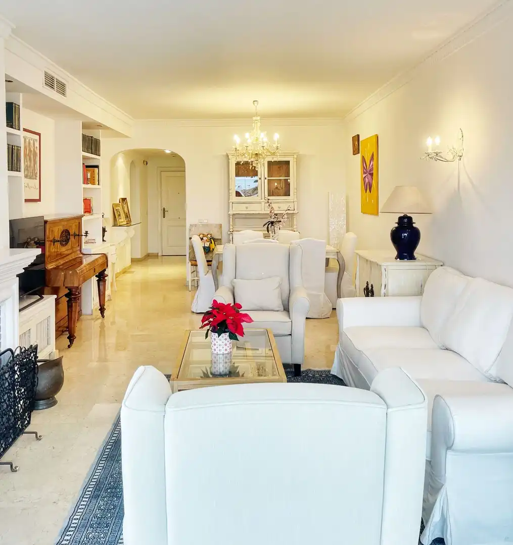 Living room of Apartments for rent in Marbella  with Air Conditioner, Terrace and Furnished