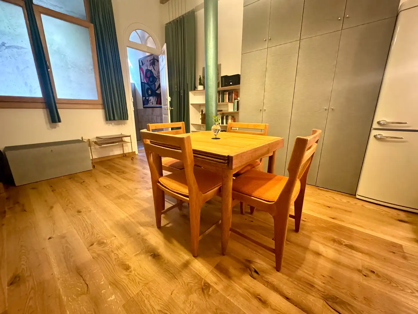Dining room of Lofts for sale in Barcelona  with Air Conditioner, Private garden and Parquet flooring