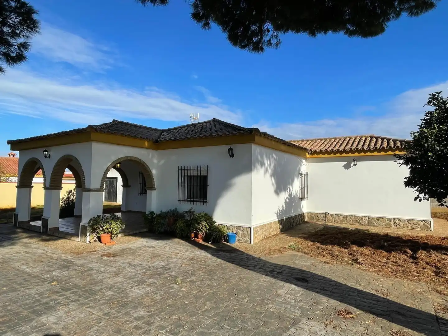 Vista exterior de Casa o xalet en venda en Chiclana de la Frontera amb Jardí privat, Terrassa i Traster