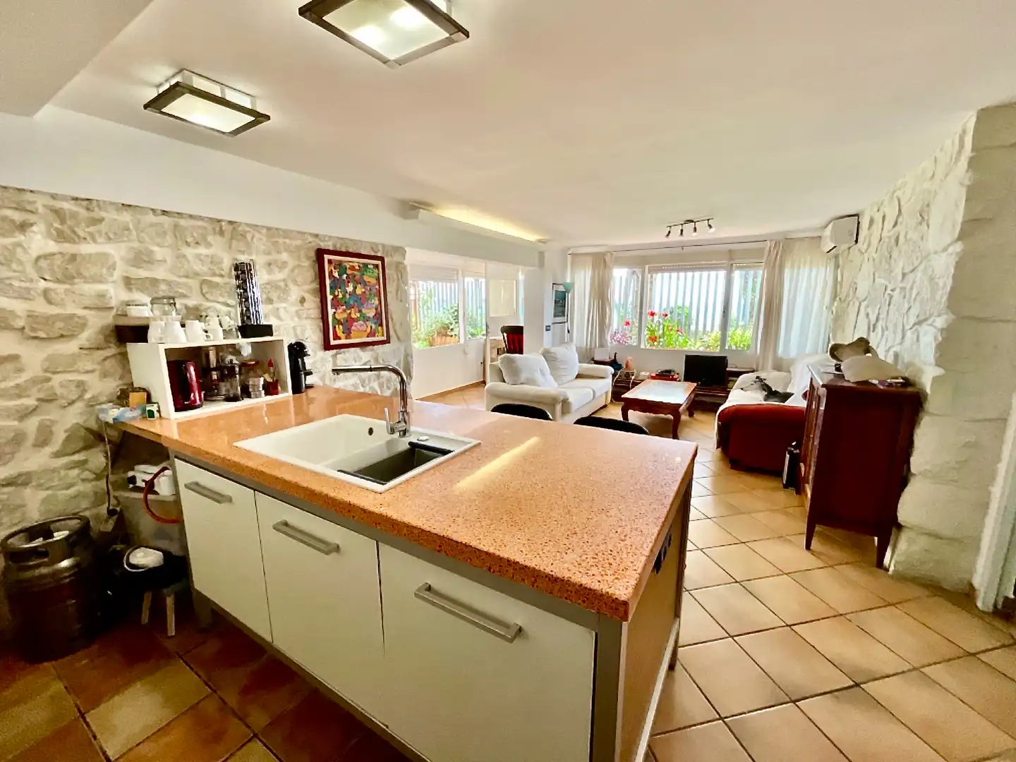Küche von Wohnung zum Verkauf in Alicante / Alacant mit Klimaanlage und Terrasse