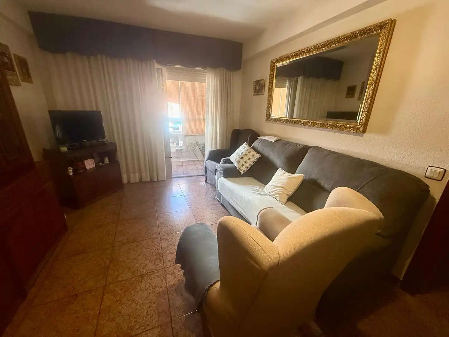 Wohnzimmer von Wohnung zum Verkauf in Ciudad Real mit Heizung, Terrasse und Möbliert
