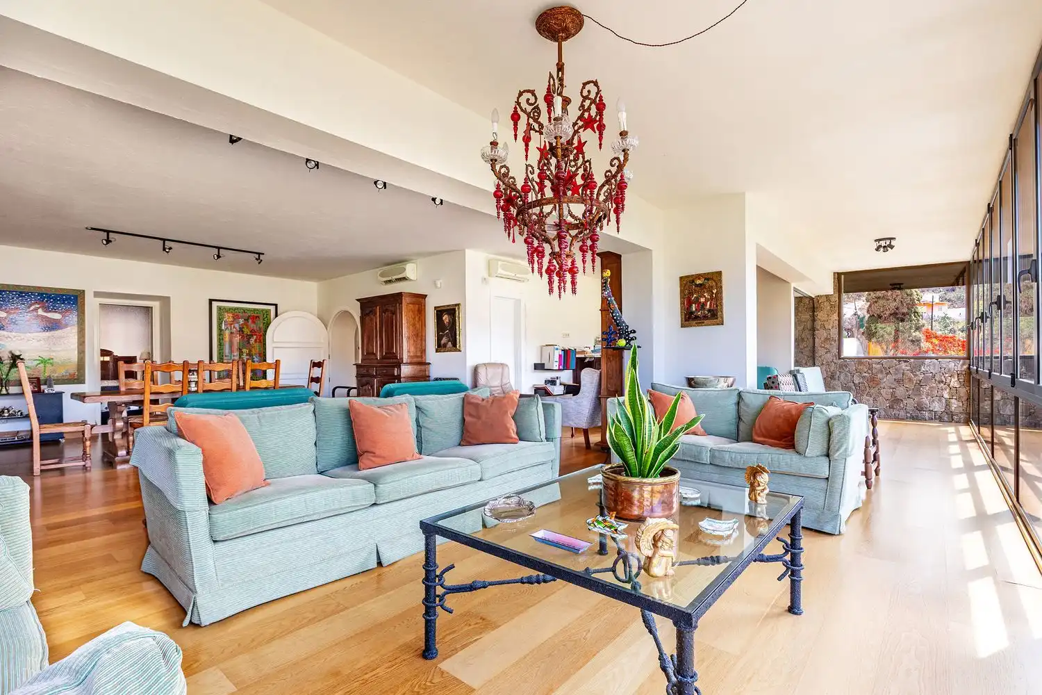 Sala de estar de Casa o chalet en venta en Telde con Jardín privado, Terraza y Piscina