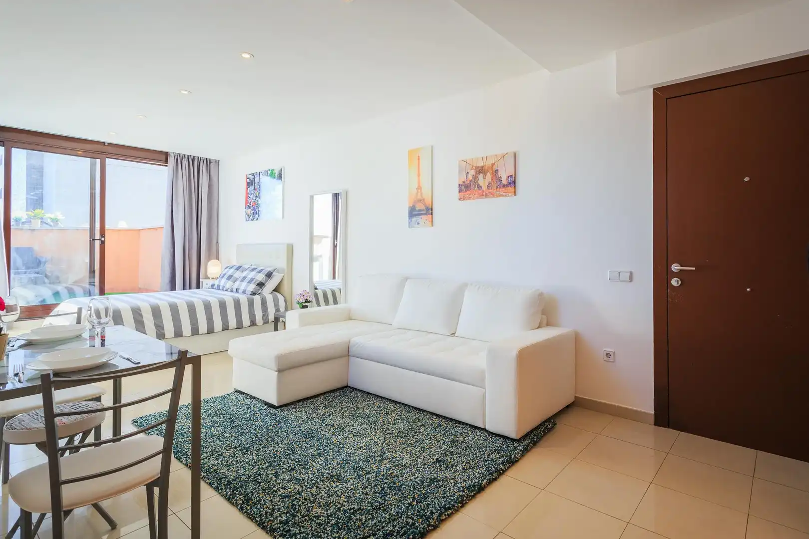 Wohnzimmer von Wohnung zur Miete in Barcelona mit Heizung, Möbliert und Fernseher