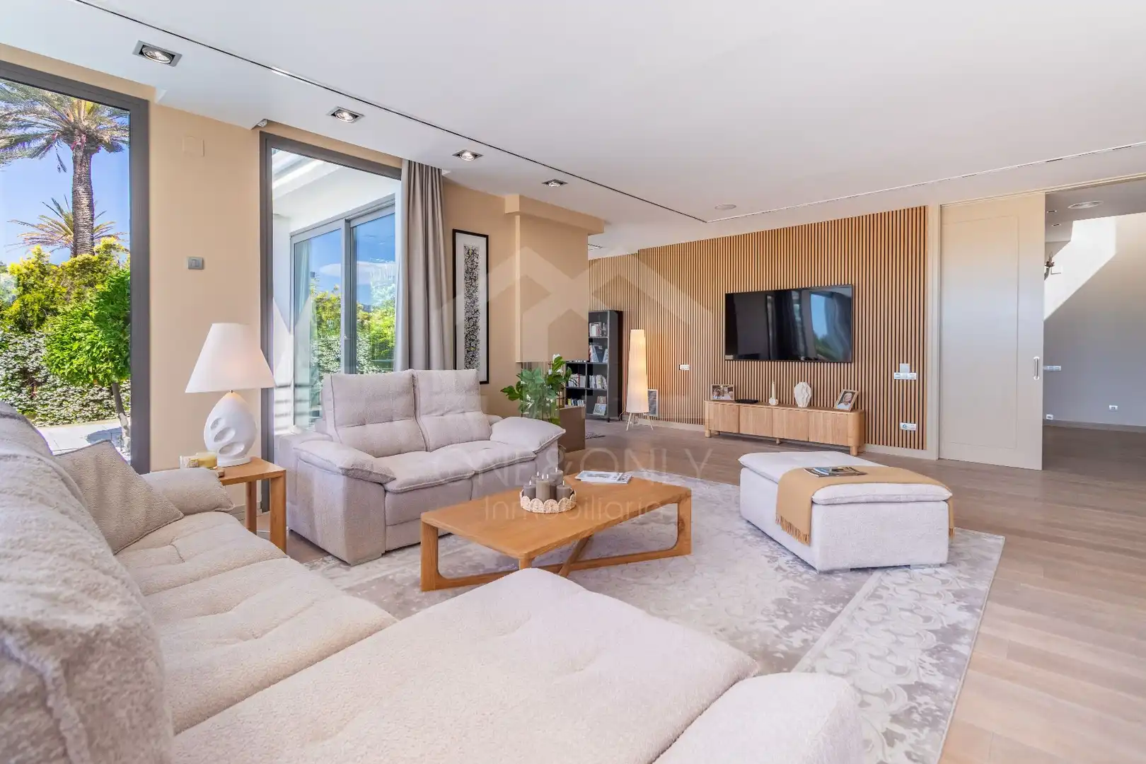 Sala de estar de Casa o chalet en venta en Mont-roig del Camp con Aire acondicionado, Calefacción y Jardín privado