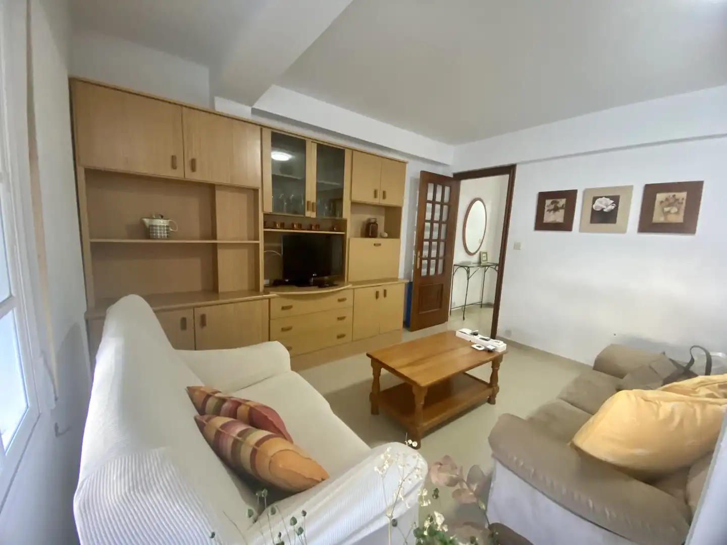 Sala de estar de Dúplex de alquiler en O Grove   con Amueblado, Horno y Lavadora