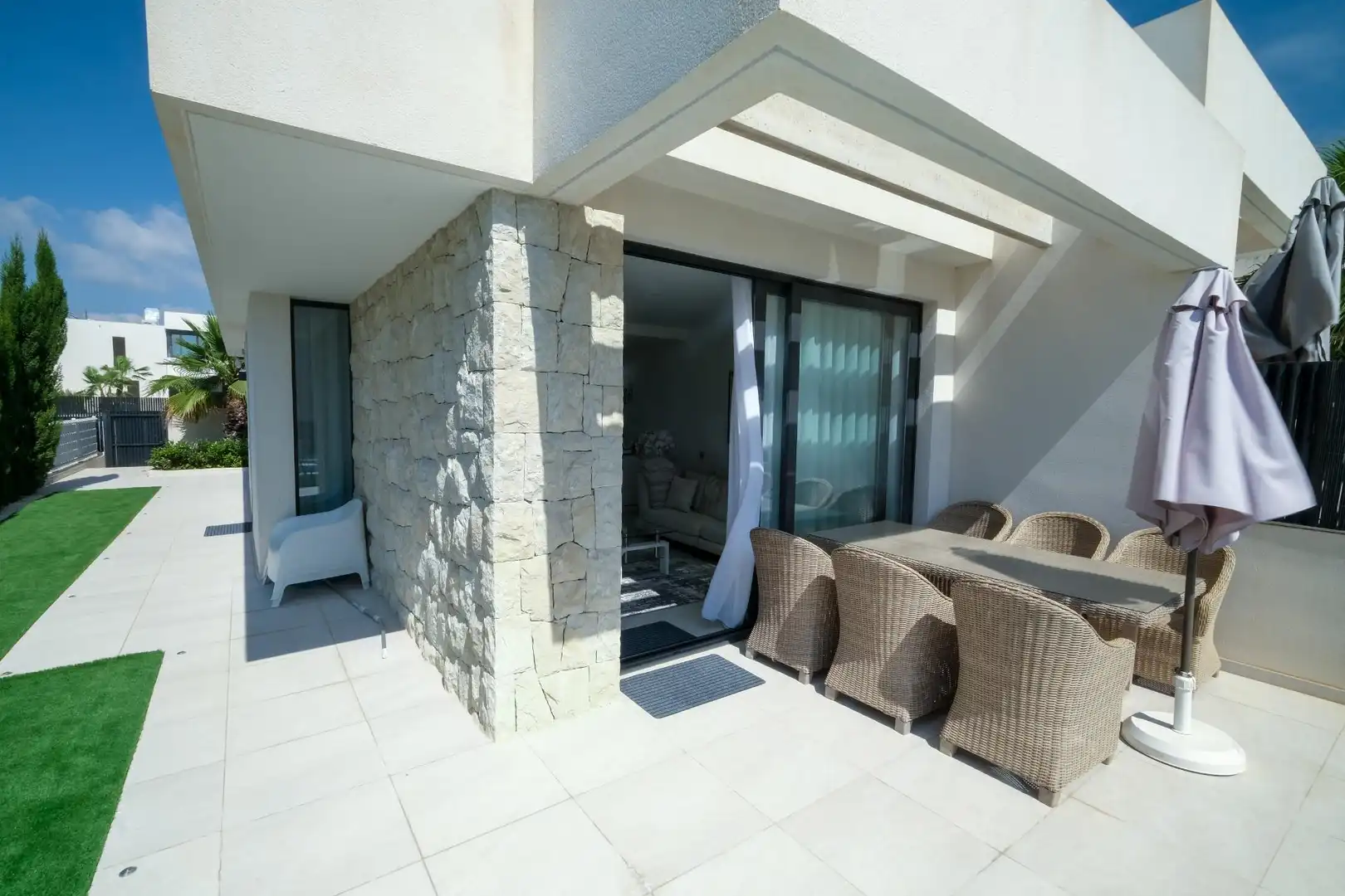 Terraza de Casa o chalet de alquiler en Finestrat con Aire acondicionado, Calefacción y Jardín privado