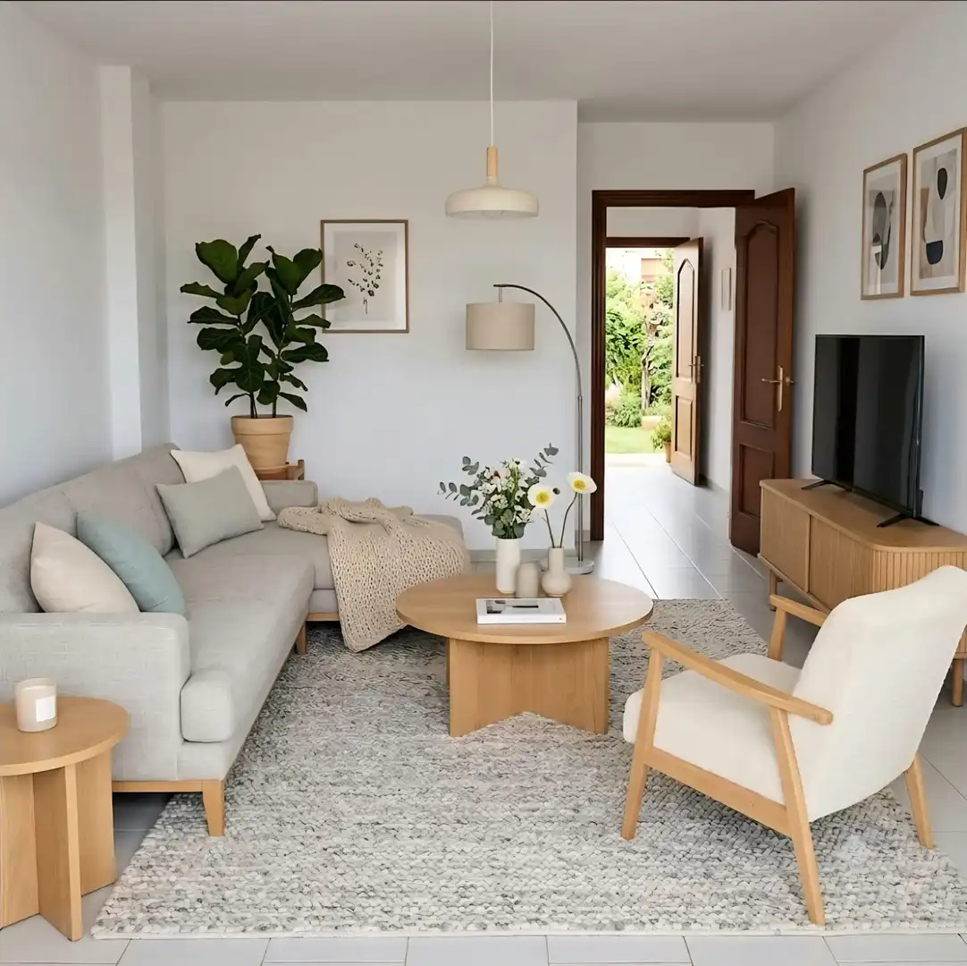 Wohnzimmer von Wohnung zum Verkauf in Torremolinos mit Privatgarten, Terrasse und Gemeinschaftspool