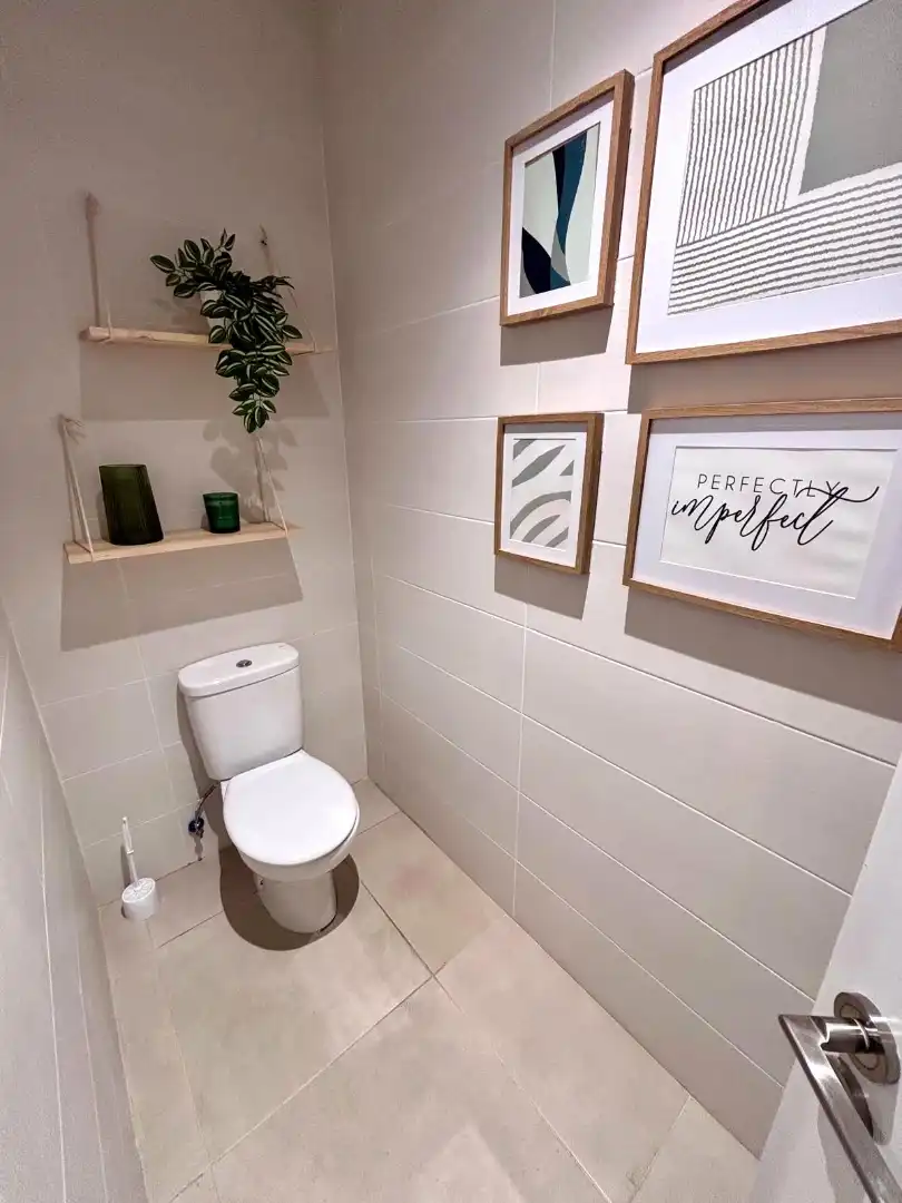 Bathroom of Flat for sale in Gijón   with Heating, Private garden and Parquet flooring