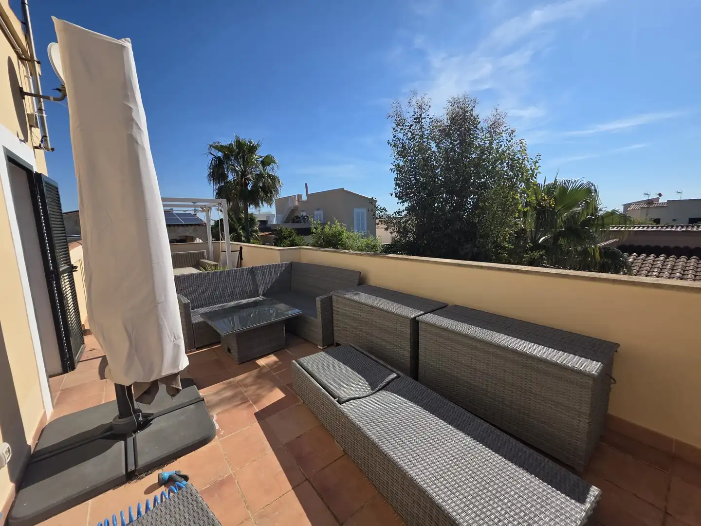 Terraza de Finca rústica en venta en Campos con Aire acondicionado, Calefacción y Piscina