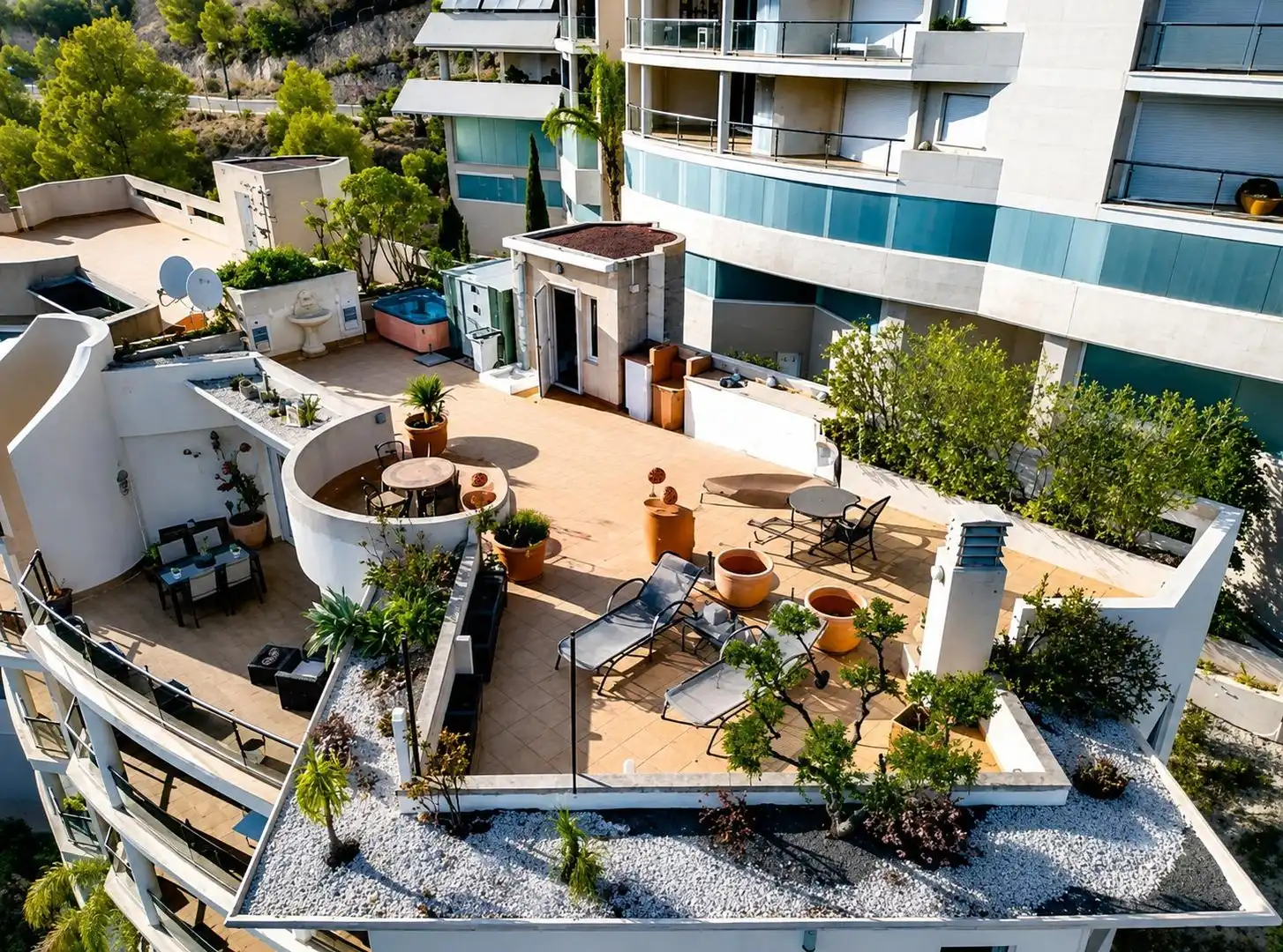 Terraza de Ático en venta en Altea con Aire acondicionado, Calefacción y Jardín privado
