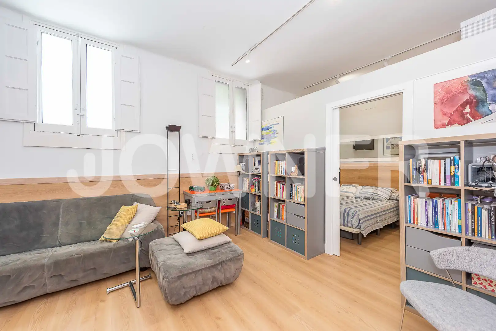 Sala d'estar de Pis de lloguer en Madrid amb Calefacció i Moblat