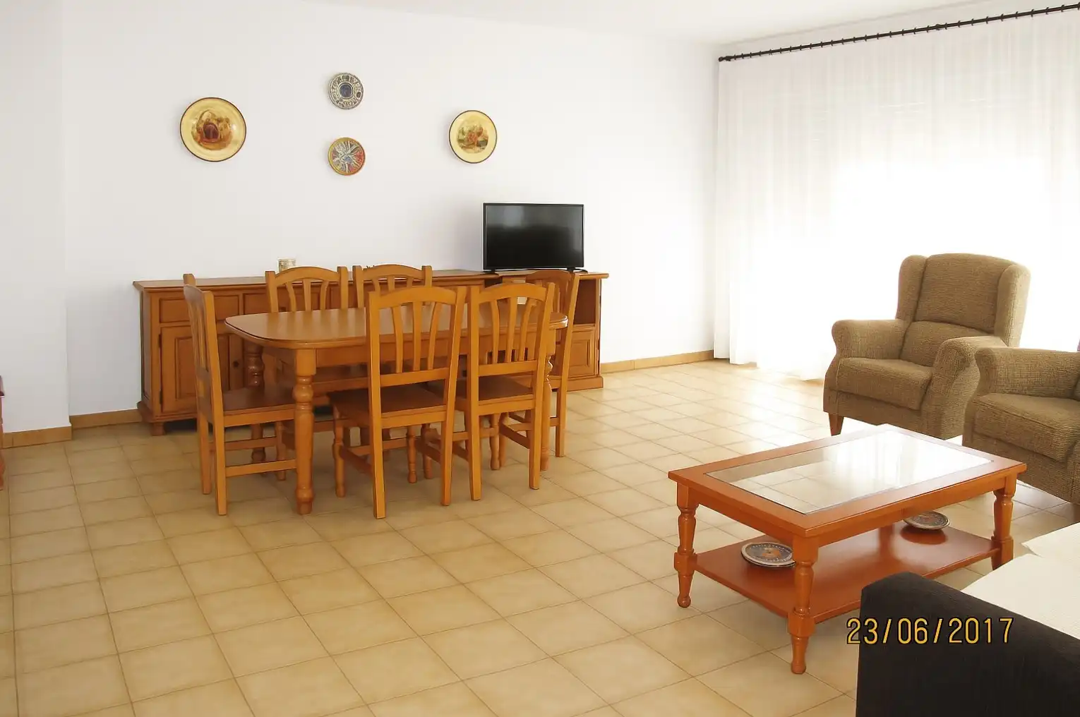 Sala d'estar de Apartament de lloguer en Peñíscola / Peníscola amb Aire condicionat, Calefacció i Terrassa