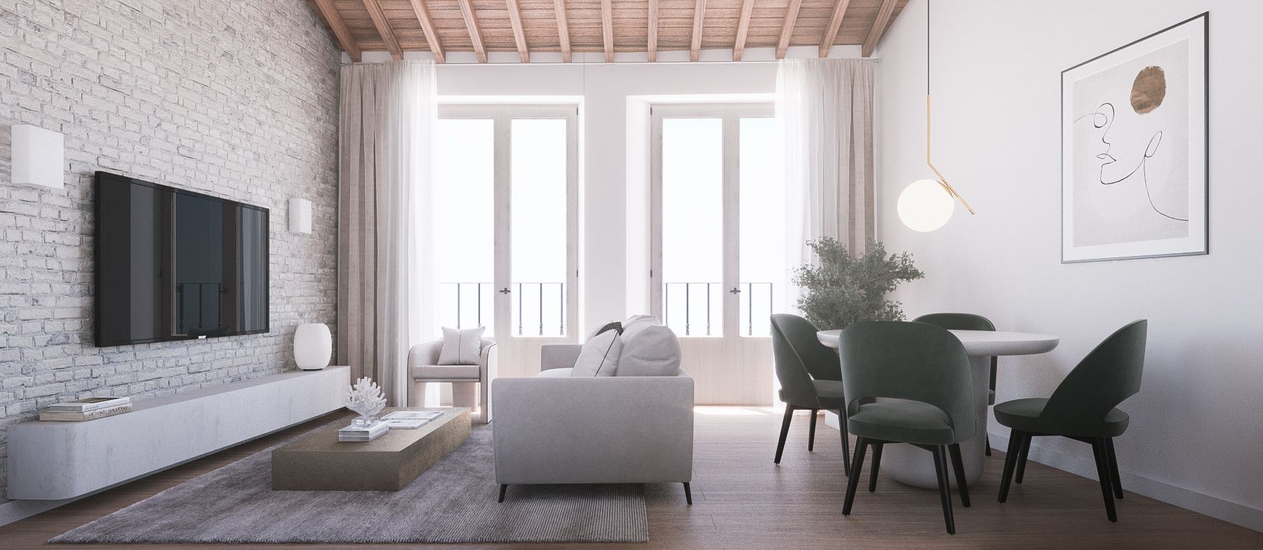 Sala d'estar de Apartament en venda en Málaga Capital amb Aire condicionat, Terrassa i Balcó