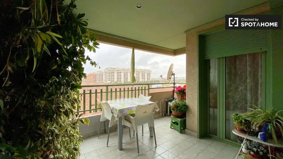 Terrace of Flat for rent in Alboraya  with Air Conditioner, Heating and Furnished