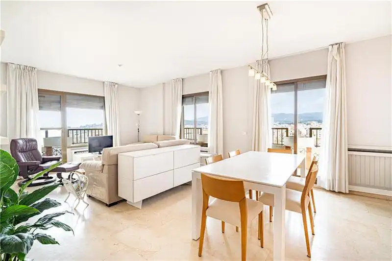 Sala d'estar de Dúplex de lloguer en  Palma de Mallorca amb Aire condicionat, Calefacció i Terrassa