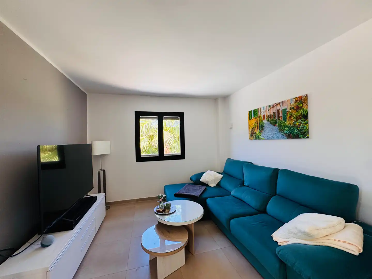 Sala d'estar de Planta baixa en venda en Sant Llorenç des Cardassar amb Aire condicionat, Jardí privat i Moblat