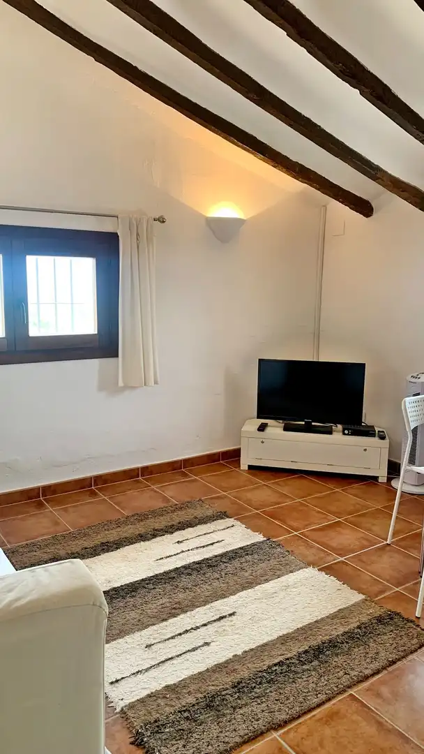 Sala d'estar de Finca rústica en venda en Benissa amb Aire condicionat, Calefacció i Jardí privat
