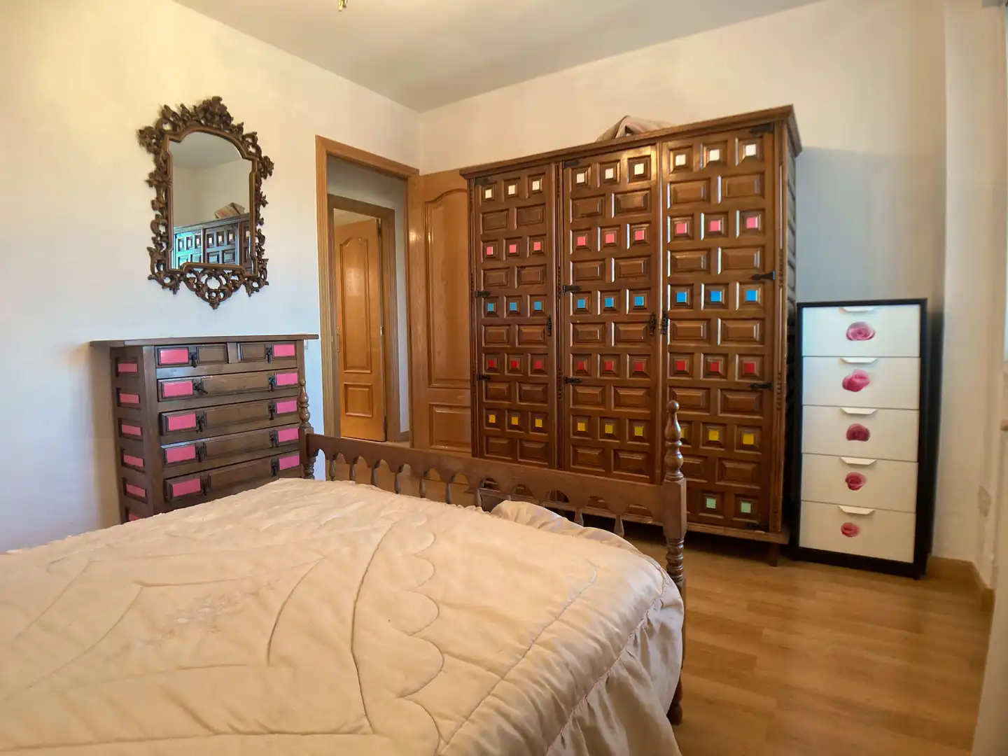 Bedroom of Flat for rent in Móstoles  with Air Conditioner, Heating and Parquet flooring