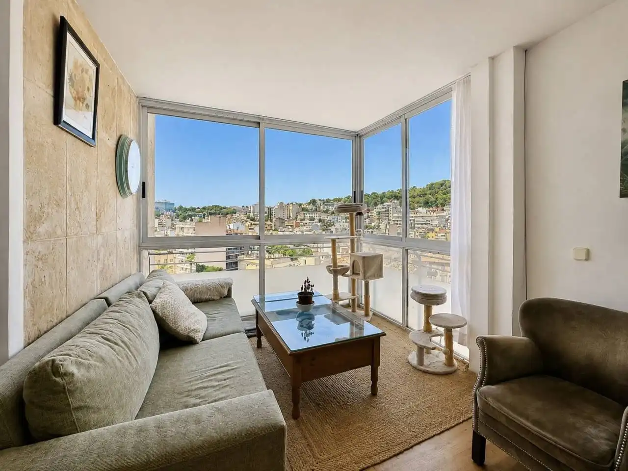 Living room of Flat for sale in  Palma de Mallorca  with Air Conditioner, Heating and Furnished