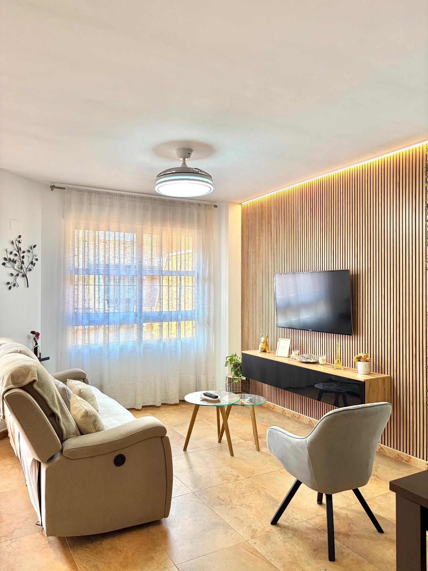 Living room of Single-family semi-detached for sale in  Murcia Capital  with Air Conditioner, Heating and Terrace