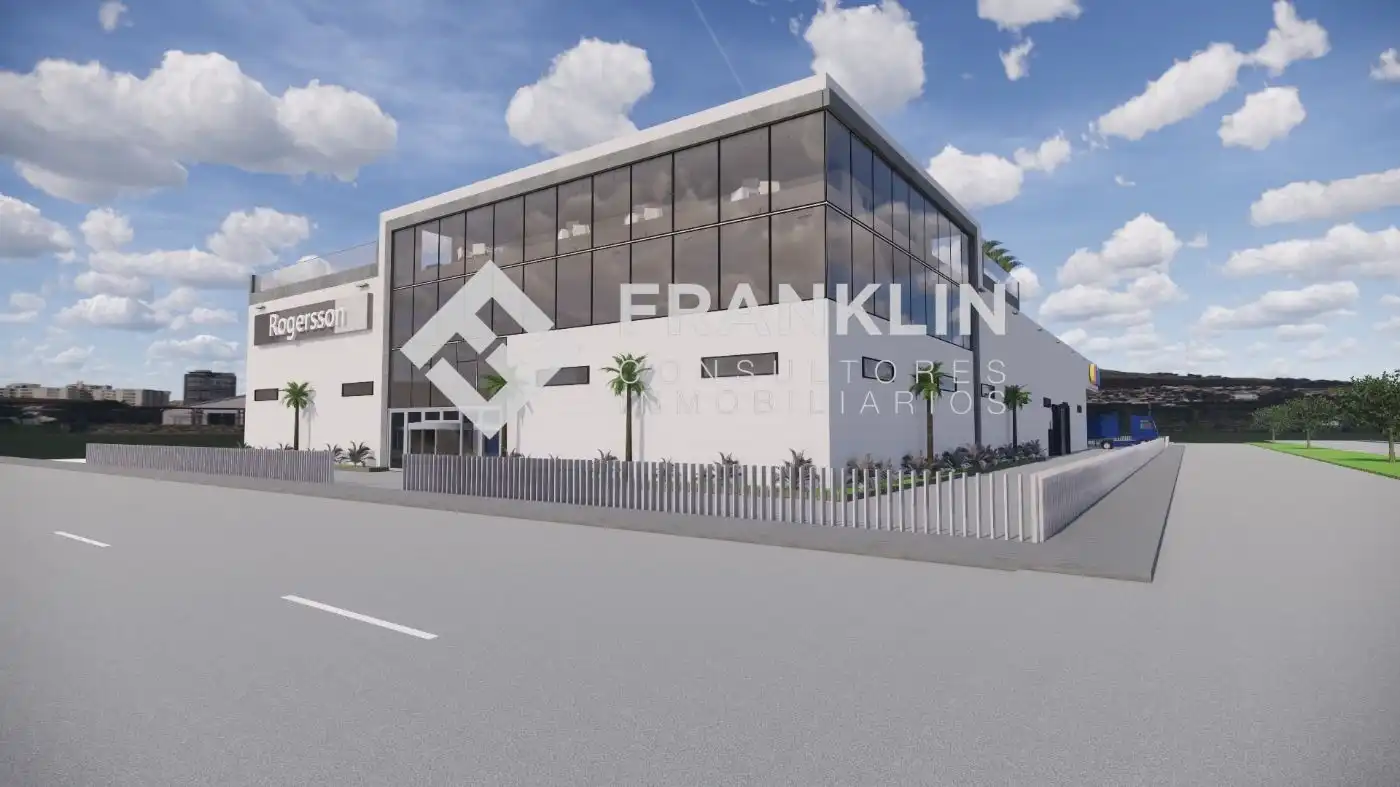 Vista exterior de Nave industrial en venta en Bescanó