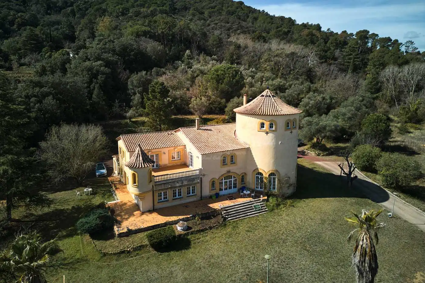 Vista exterior de Finca rústica en venta en Celrà con Calefacción, Jardín privado y Terraza