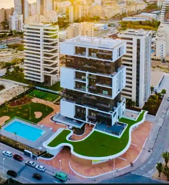 Vista exterior de Apartamento en venta en Calpe / Calp con Aire acondicionado, Calefacción y Jardín privado