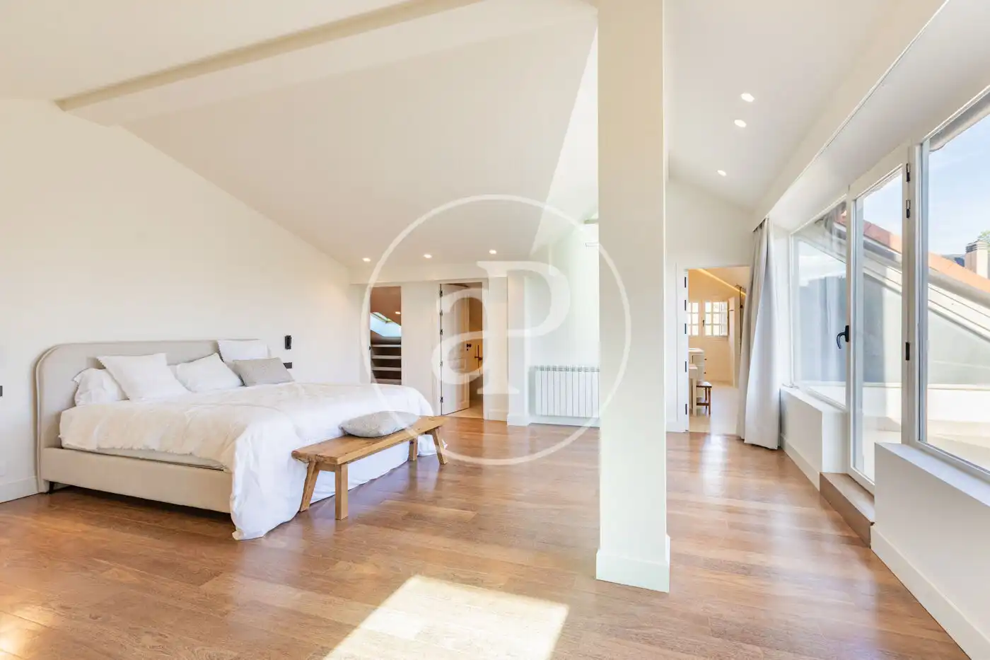 Bedroom of Houses for rent in Madrid  with Air Conditioner, Heating and Private garden