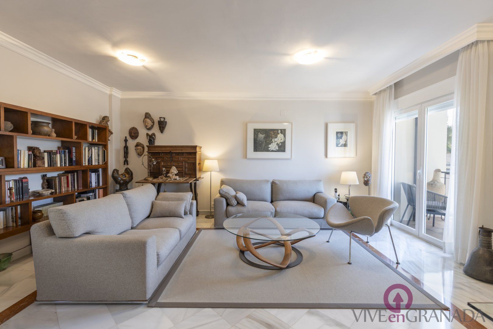 Living room of Single-family semi-detached for sale in  Granada Capital  with Air Conditioner, Heating and Terrace