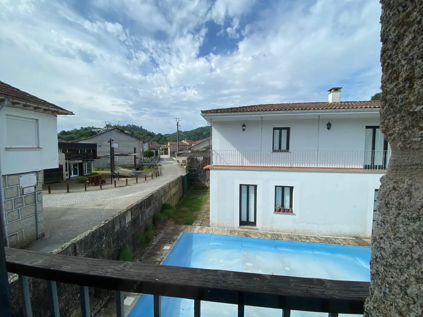 Vista exterior de Casa o chalet en venta en Leiro con Calefacción, Jardín privado y Parquet