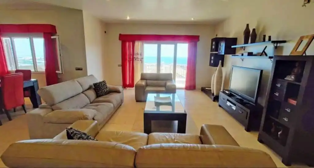 Sala de estar de Casa o chalet de alquiler en Manilva con Amueblado