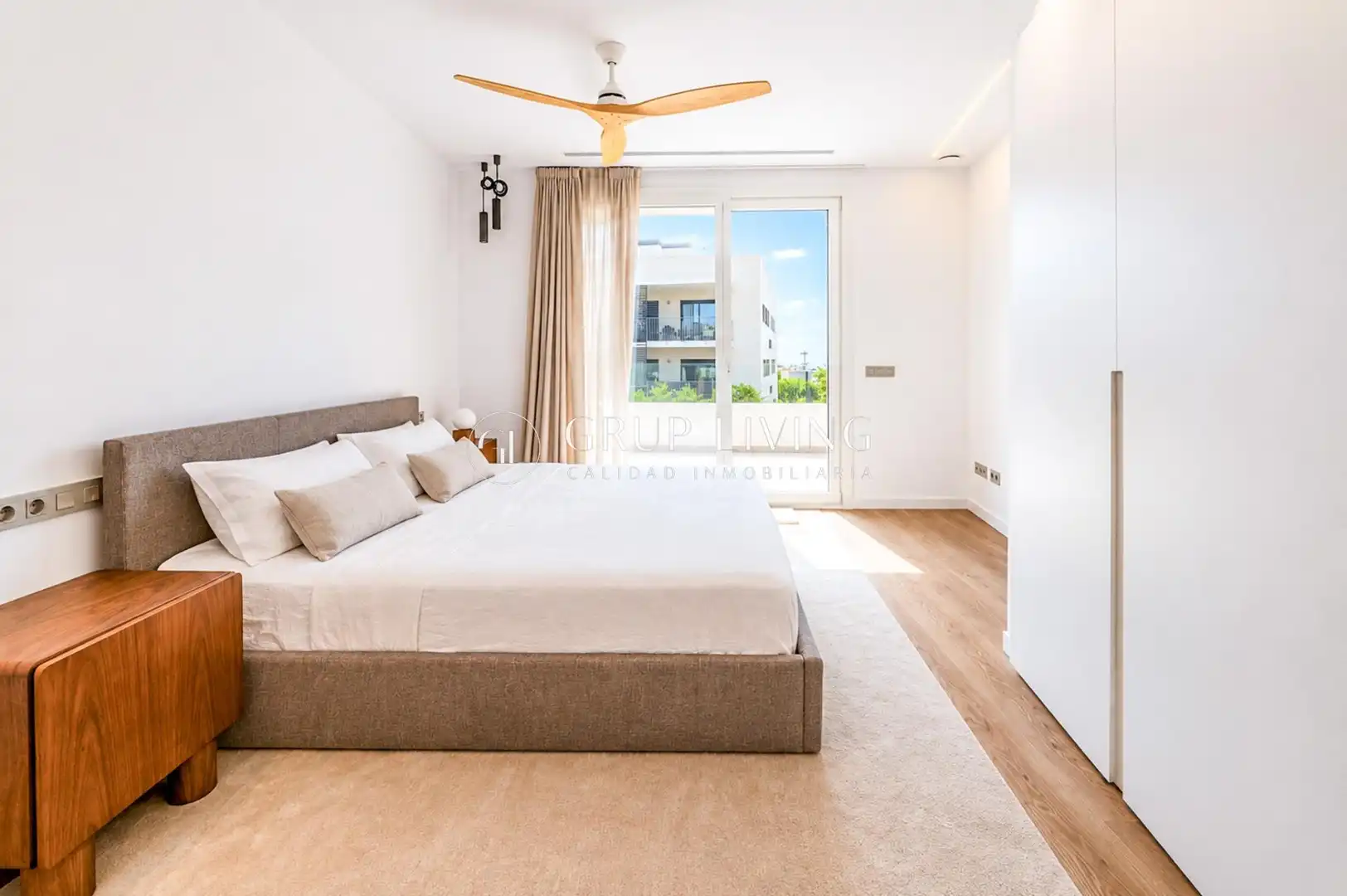 Schlafzimmer von Haus oder Chalet zur Miete in Sitges mit Klimaanlage, Heizung und Privatgarten