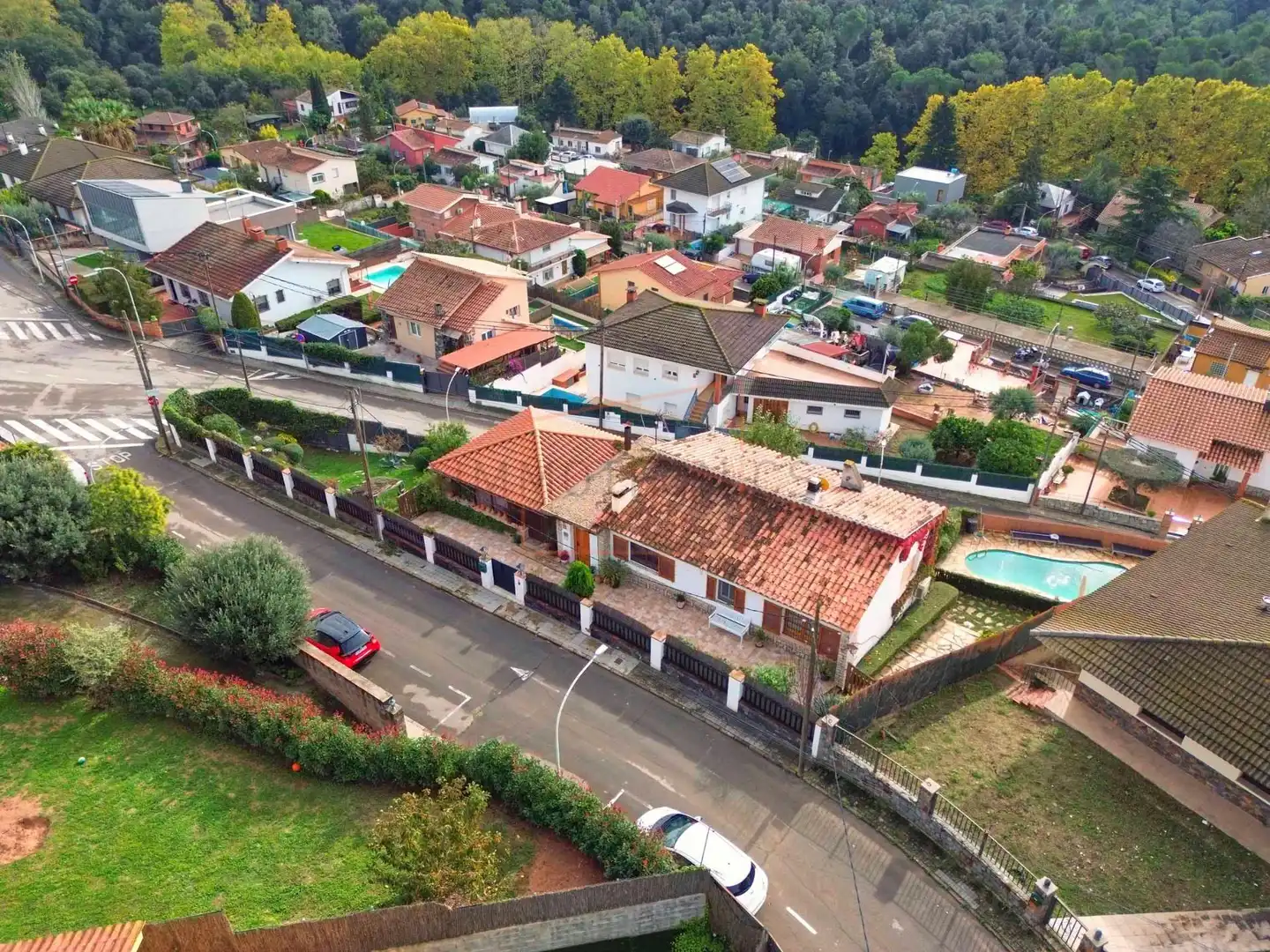 Vista exterior de Casa o xalet en venda en Les Franqueses del Vallès amb Aire condicionat, Jardí privat i Terrassa