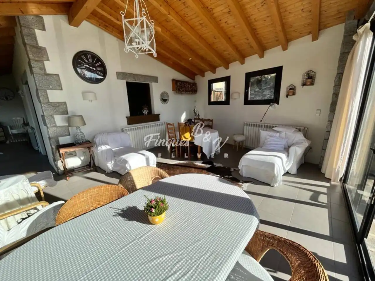 Living room of Houses for rent in Dorres  with Heating, Private garden and Parquet flooring
