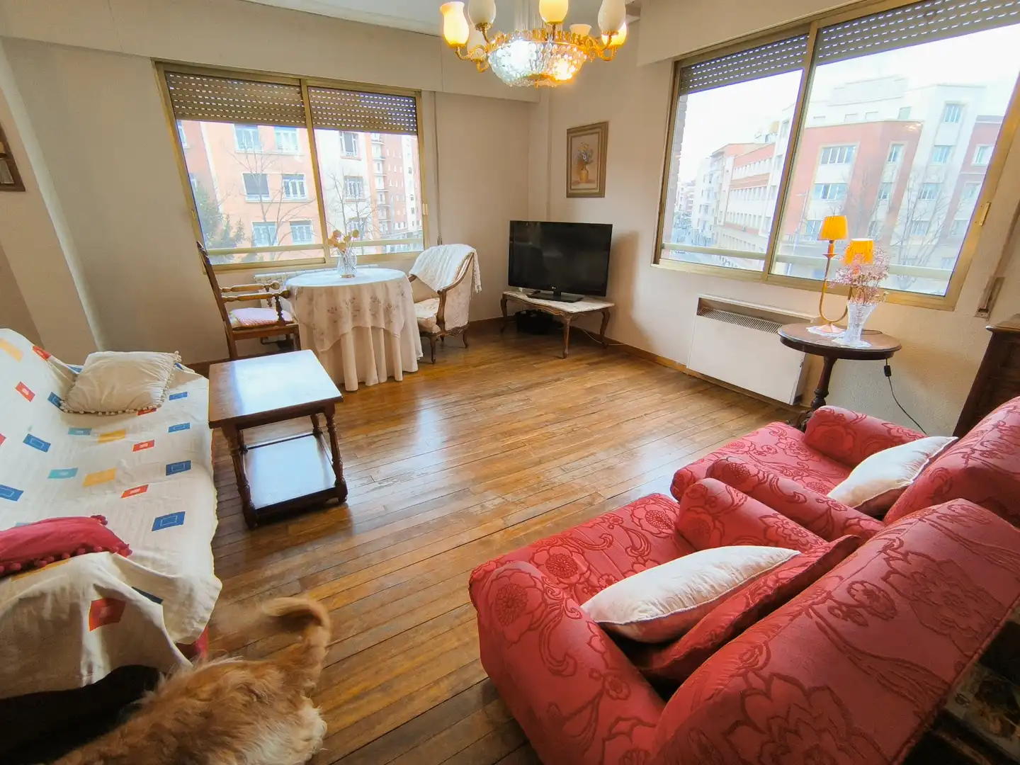 Sala de estar de Piso en venta en Palencia con Calefacción, Parquet y Terraza
