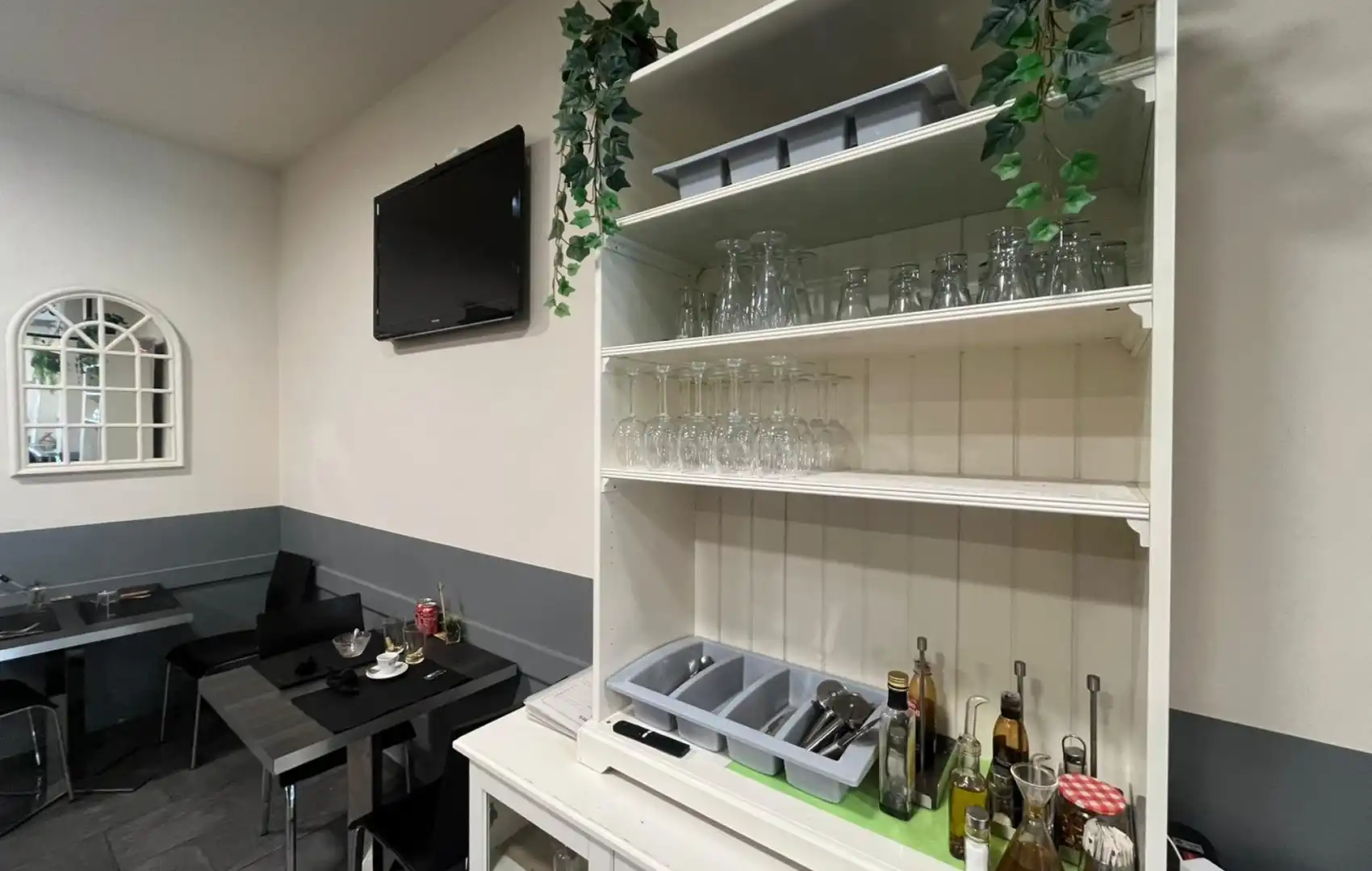 Cocina de Local en traspaso en Barcelona con Aire acondicionado, Amueblado y Alarma